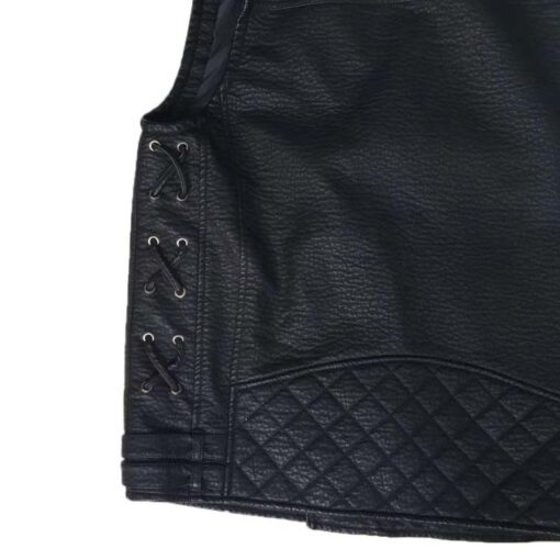 Men's Leather Motorcycle Vest - Image 3