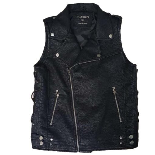 Men's Leather Motorcycle Vest